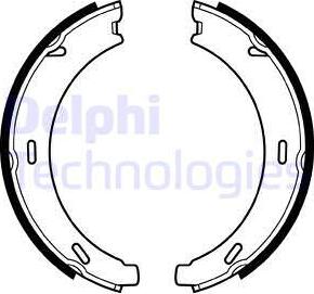 Delphi LS1958 - Brake Shoe Set, parking brake parts5.com