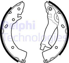 Delphi LS1966 - Brake Shoe Set parts5.com