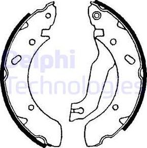 Delphi LS1610 - Brake Shoe Set parts5.com