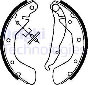 Delphi LS1621 - Brake Shoe Set parts5.com