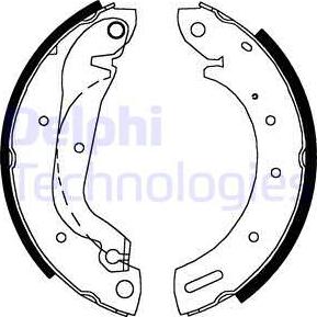 Delphi LS1827 - Brake Shoe Set parts5.com