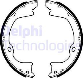 Delphi LS2055 - Brake Shoe Set, parking brake parts5.com