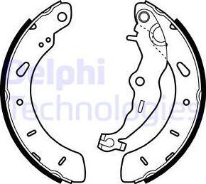 Delphi LS2062 - Brake Shoe Set parts5.com