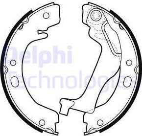 Delphi LS2003 - Brake Shoe Set parts5.com