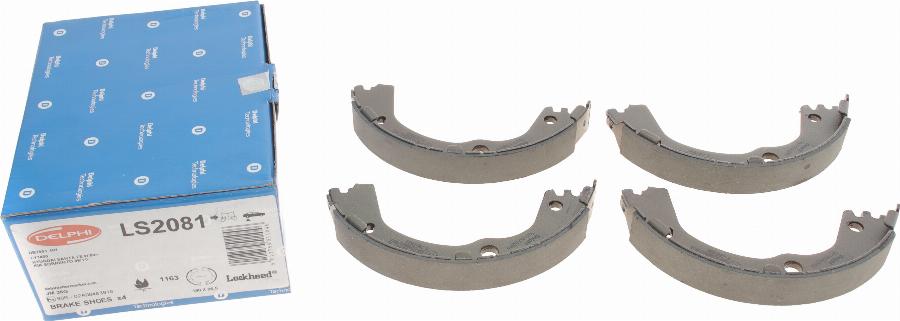 Delphi LS2081 - Brake Shoe Set, parking brake parts5.com