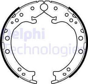 Delphi LS2034 - Komplet kočionih papuča, ručna kočnica parts5.com