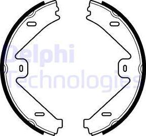 Delphi LS2036 - Sada brzdových čelistí, parkovací brzda parts5.com