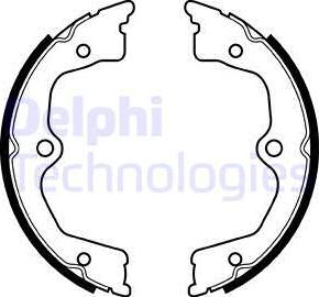 Delphi LS2033 - Brake Shoe Set, parking brake parts5.com