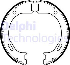 Delphi LS2076 - Σετ σιαγόνων φρένων, χειρόφρενο parts5.com