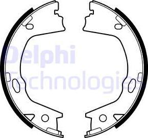 Delphi LS2153 - Fékpofakészlet, rögzítőfék parts5.com