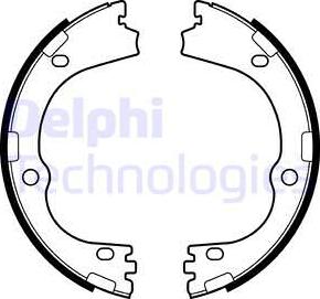 Delphi LS2166 - Brake Shoe Set, parking brake parts5.com