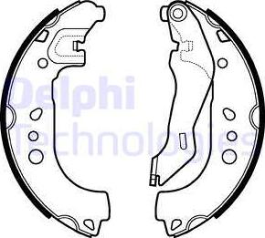 Delphi LS2107 - Zestaw szczęk hamulcowych parts5.com