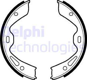 Delphi LS2120 - Brake Shoe Set, parking brake parts5.com