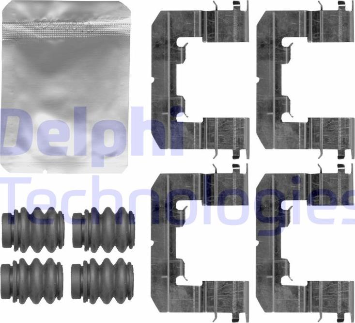 Delphi LX0766 - Tartozékkészlet, tárcsafékbetét parts5.com