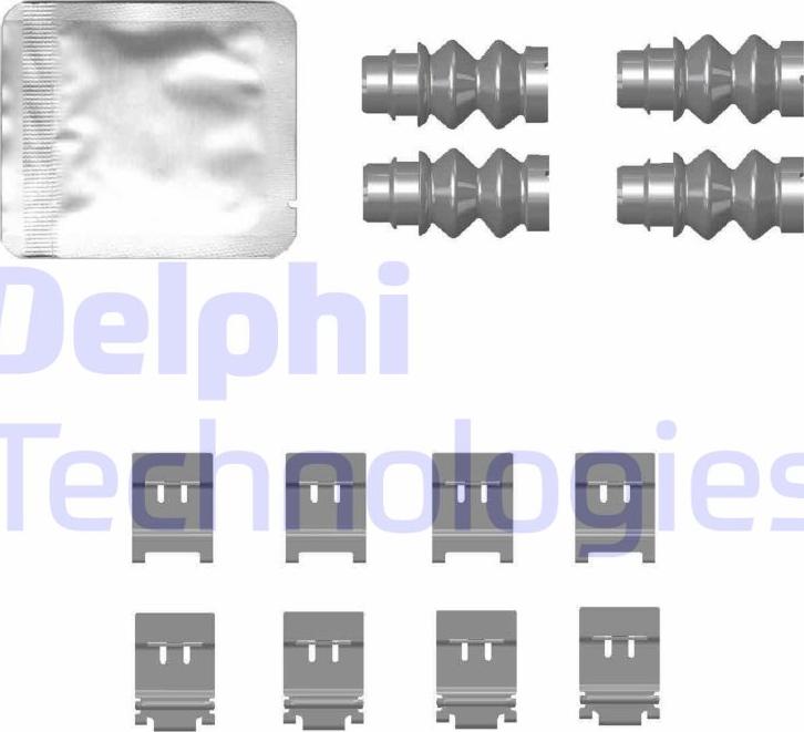 Delphi LX0772 - Σετ βοηθ. εξαρτημάτων, τακάκια φρένων parts5.com