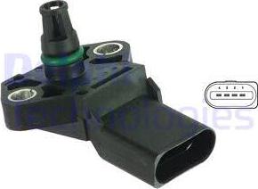 Delphi PS10118 - Air Pressure Sensor, height adaptation parts5.com