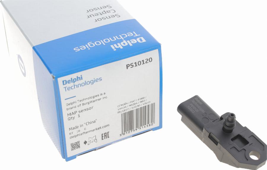 Delphi PS10120 - Sensor, presión colector de admisión parts5.com