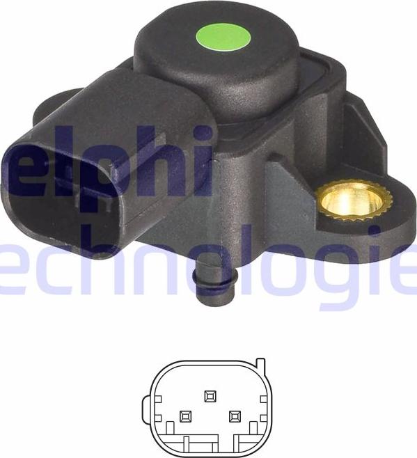 Delphi PS20068-12B1 - Sensor, intake manifold pressure parts5.com