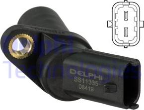 Delphi SS11335 - Sensor, crankshaft pulse parts5.com