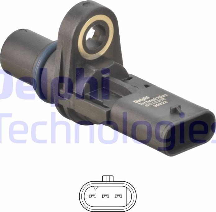 Delphi SS12308-12B1 - Senzor, položaj bregastog vratila parts5.com