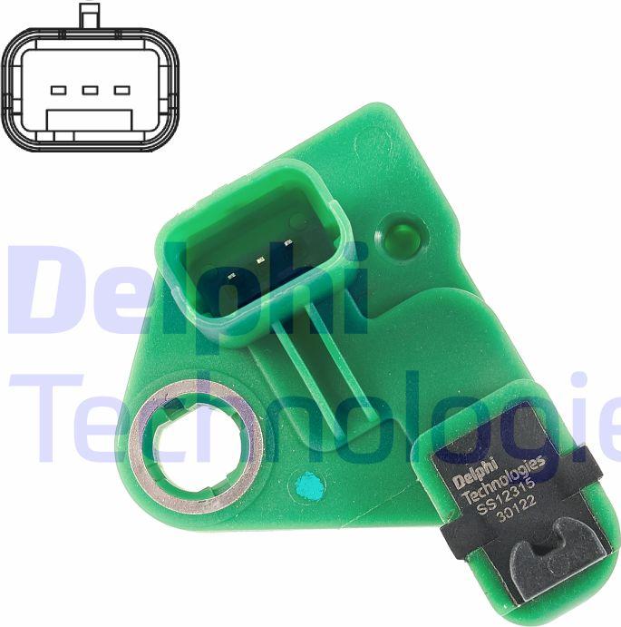 Delphi SS12315-12B1 - Snímač impulzov kľukového hriadeľa parts5.com