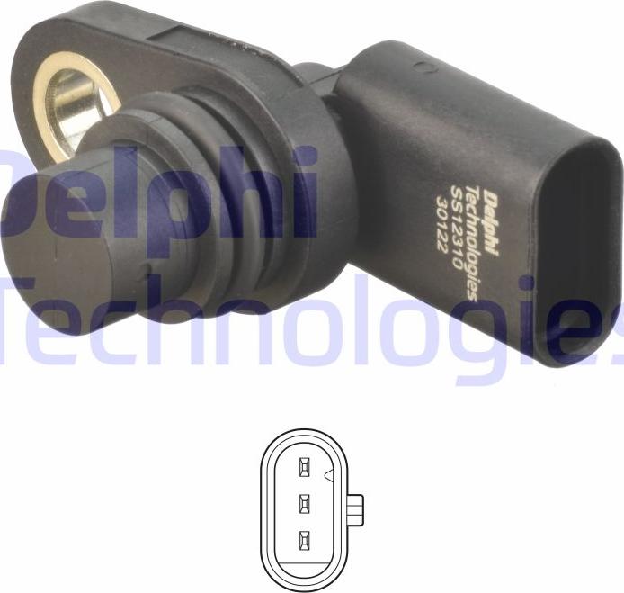 Delphi SS12310-12B1 - Sensor, camshaft position parts5.com