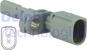 Delphi SS20599 - Sensor, wheel speed parts5.com