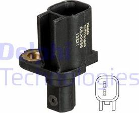 Delphi SS20586 - Sensor, wheel speed parts5.com