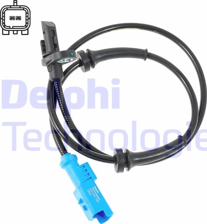 Delphi SS21255-12B1 - Sensor, revoluciones de la rueda parts5.com