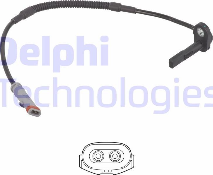 Delphi SS21252-12B1 - Sensor, revoluciones de la rueda parts5.com