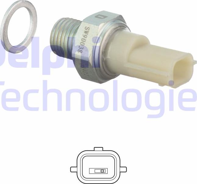 Delphi SW90038 - Sensor, presión de aceite parts5.com
