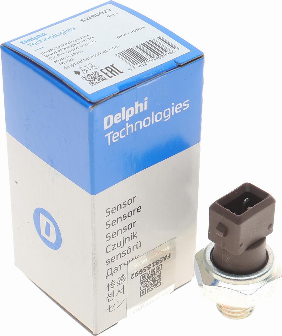 Delphi SW90027 - Capteur, pression d'huile parts5.com