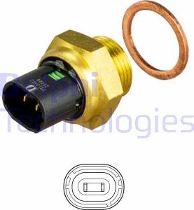 Delphi TS10483 - Érzékelő, hűtőfolyadék-hőmérséklet parts5.com