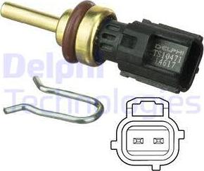 Delphi TS10471 - Sonde de température, liquide de refroidissement parts5.com