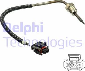 Delphi TS30198 - Sensor, temp. gas escape parts5.com