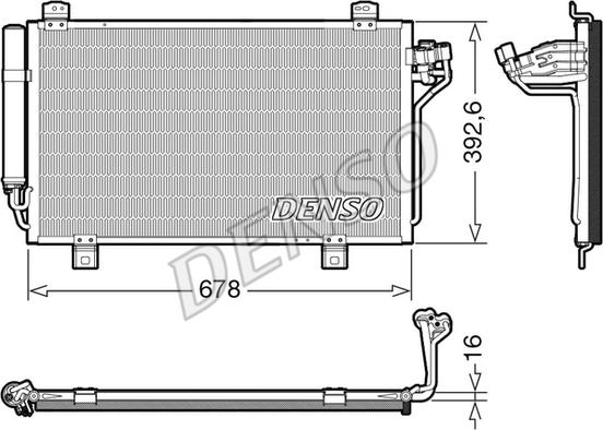 Denso DCN44015 - Condensador, aire acondicionado parts5.com