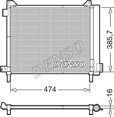 Denso DCN46030 - Condensador, aire acondicionado parts5.com