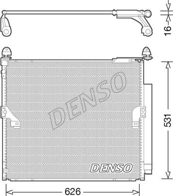 Denso DCN50038 - Кондензатор, климатизация parts5.com