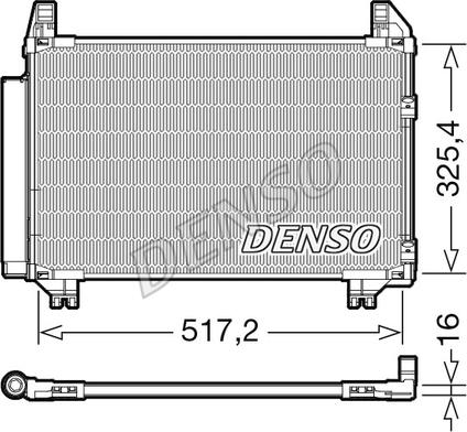 Denso DCN50101 - Кондензатор, климатизация parts5.com