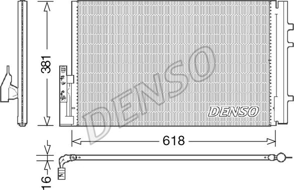 Denso DCN05014 - Kondenzátor, klíma parts5.com