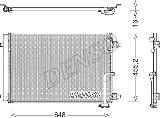 Denso DCN02045 - Lauhdutin, ilmastointilaite parts5.com