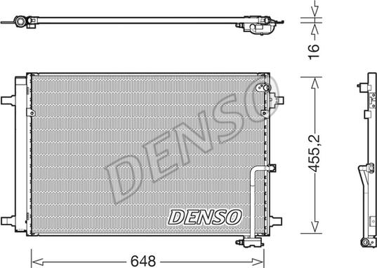 Denso DCN02042 - Condensador, aire acondicionado parts5.com