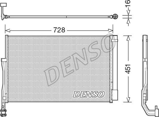 Denso DCN02007 - Condenser, air conditioning parts5.com