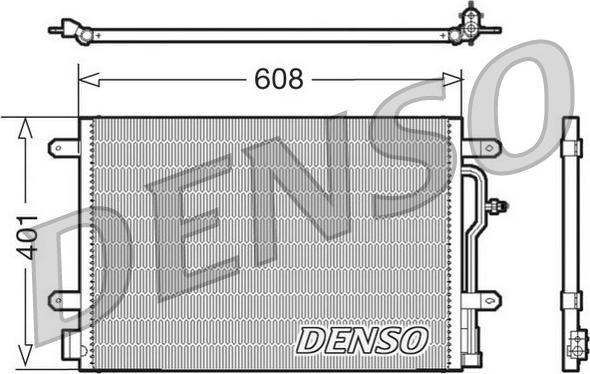 Denso DCN02011 - Condensador, aire acondicionado parts5.com