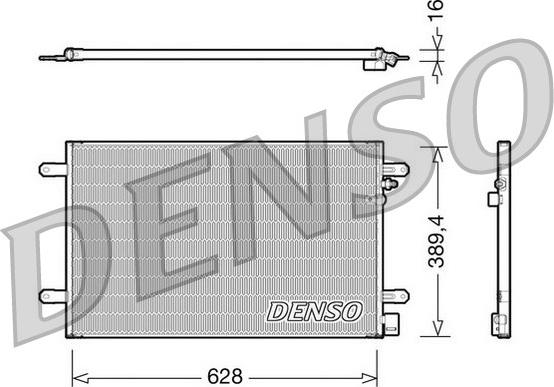 Denso DCN02017 - Condensador, aire acondicionado parts5.com