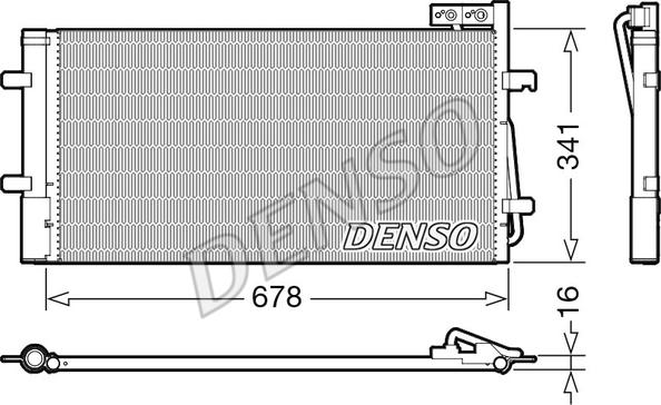 Denso DCN02035 - Kondenzátor, klíma parts5.com