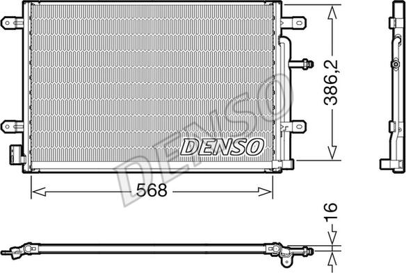 Denso DCN02038 - Condensador, aire acondicionado parts5.com