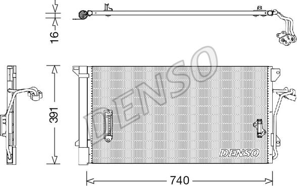 Denso DCN02027 - Condensador, aire acondicionado parts5.com