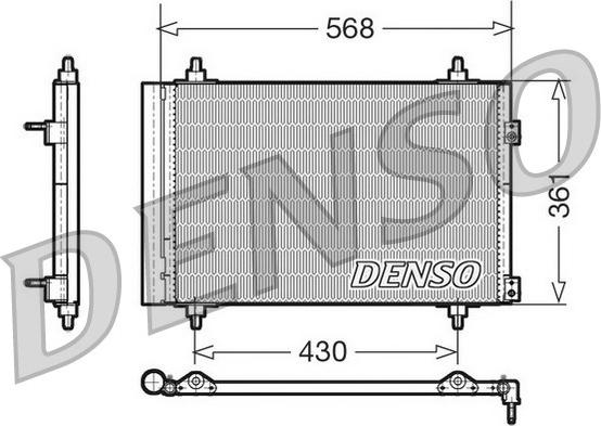 Denso DCN07008 - Lauhdutin, ilmastointilaite parts5.com