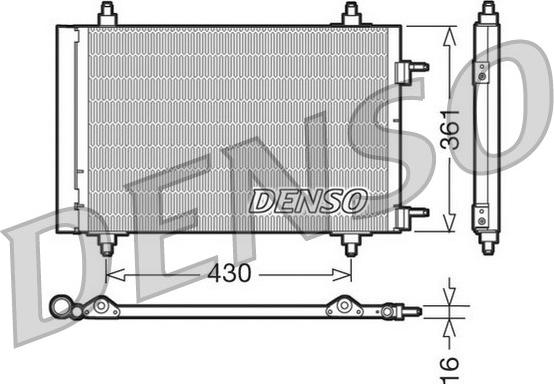 Denso DCN07019 - Lauhdutin, ilmastointilaite parts5.com